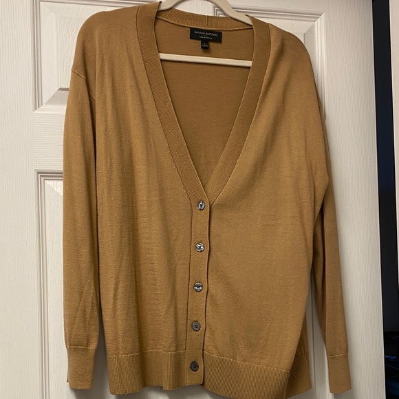 Banana Republic Tan Cardigan Sweater - Picture 1 of 4